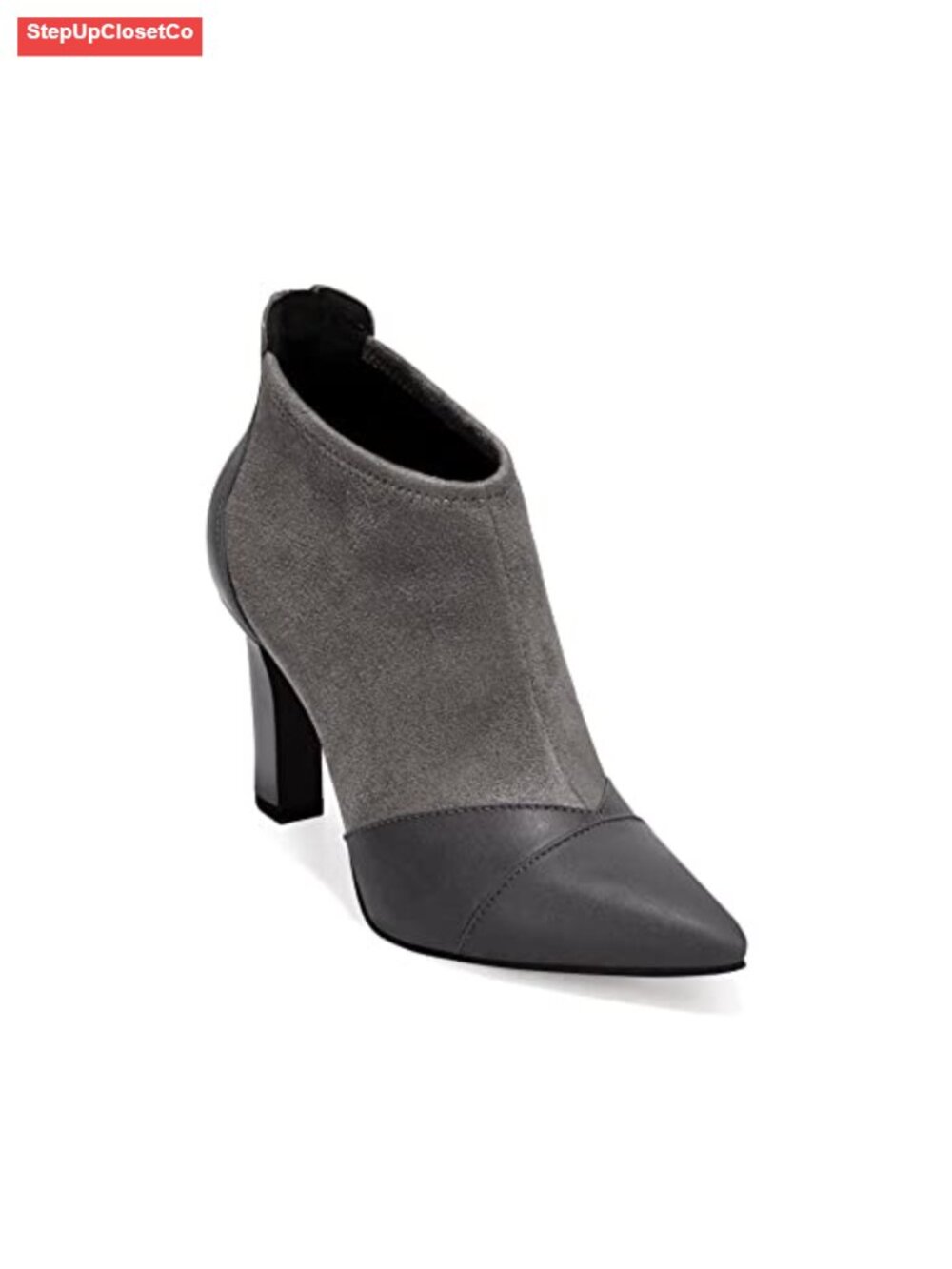 Coutgo Womens Pointed Toe Stiletto High Heel Ankle Booties Back Zipper Dress